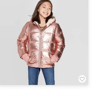 Girls size Medium Cat & Jack Puffer Jacket Pink